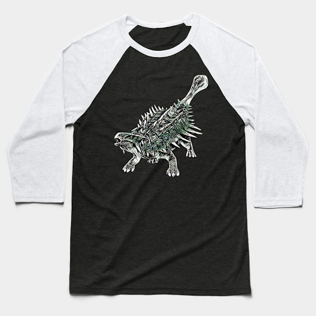 Ankylosaurus Baseball T-Shirt by Nimmersatt